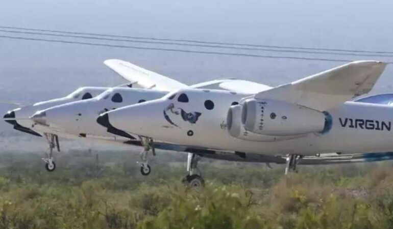 Launch of Virgin Galactic’s first commercial space flight